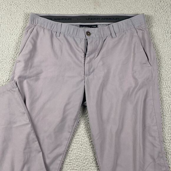 Under Armour Matchplay Performance Chino Pants Men's 38x30 Gray Athletic - Picture 2 of 8